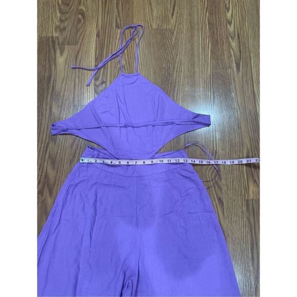 Louna Lavender  Sleeveless Jumpsuit with wide legs  size S - Picture 9 of 16